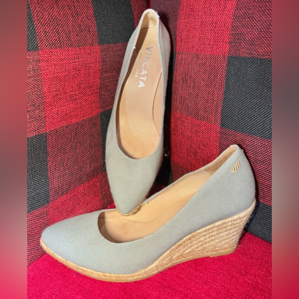 Viscata Barcelona “Roses” canvas wedge heel size 41